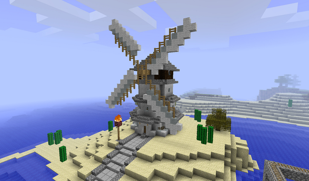 minecraft: кактусовая мельница width=