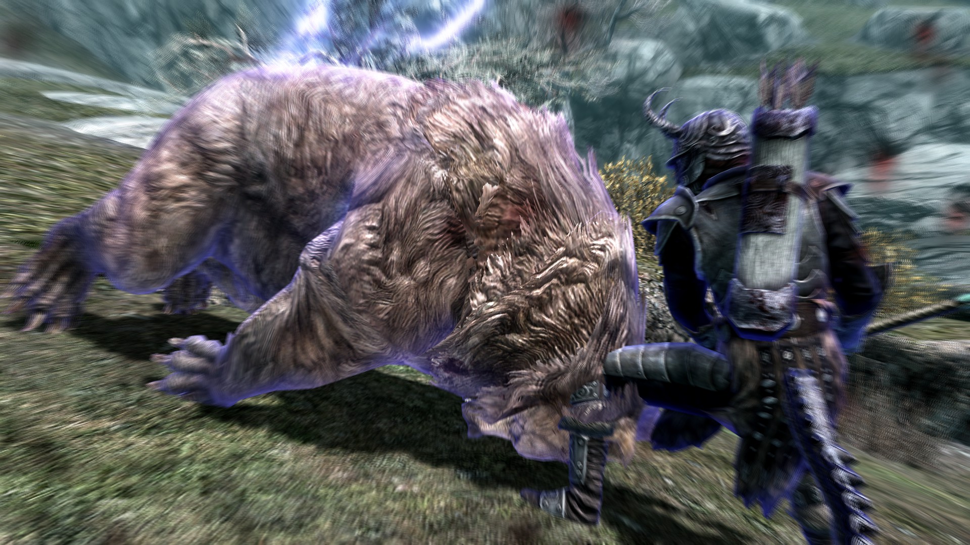 skyrim: битва с медведем width=