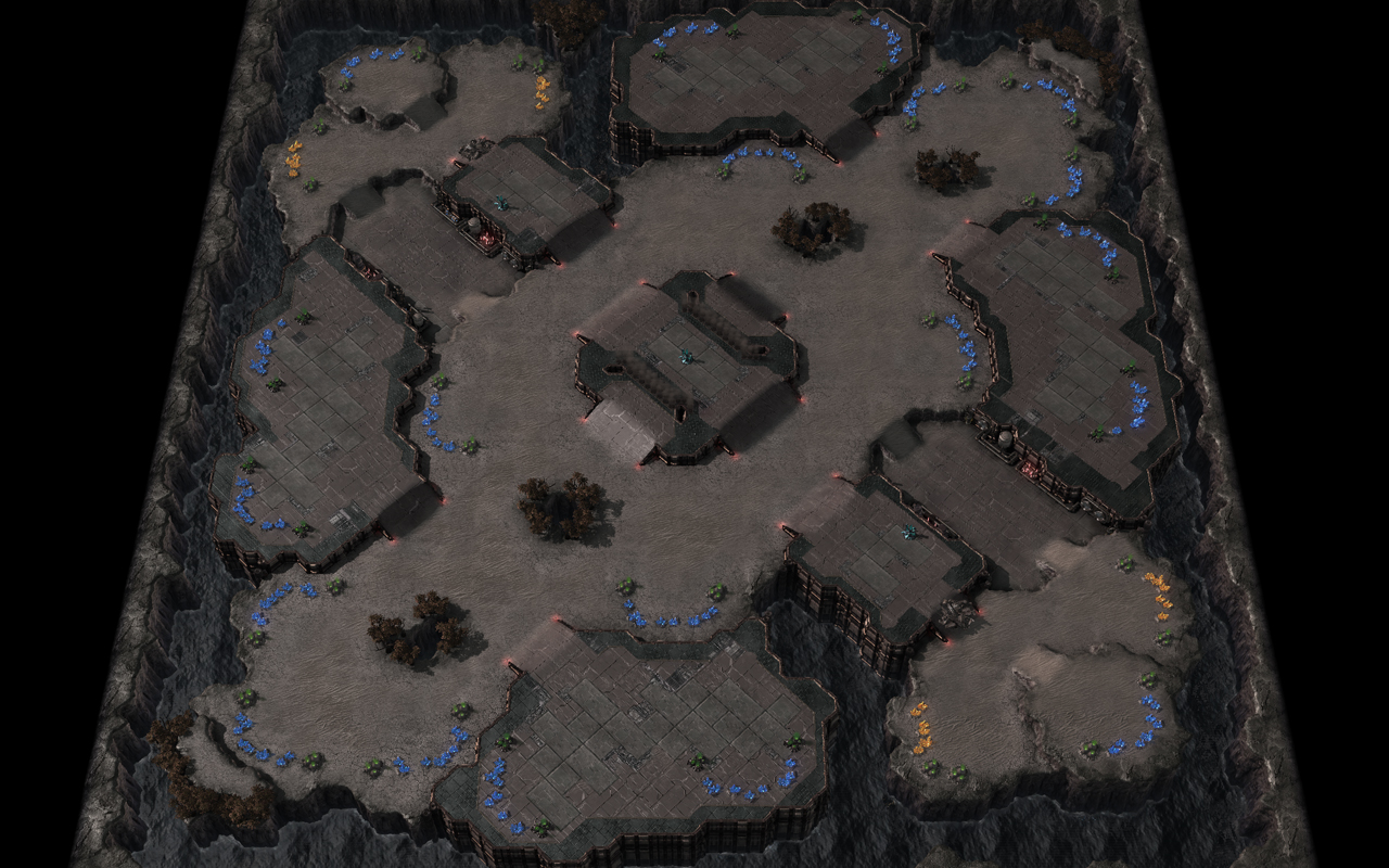 Starcraft 2 map: 4v4 1 Starcraft 2 map: 4v4 1