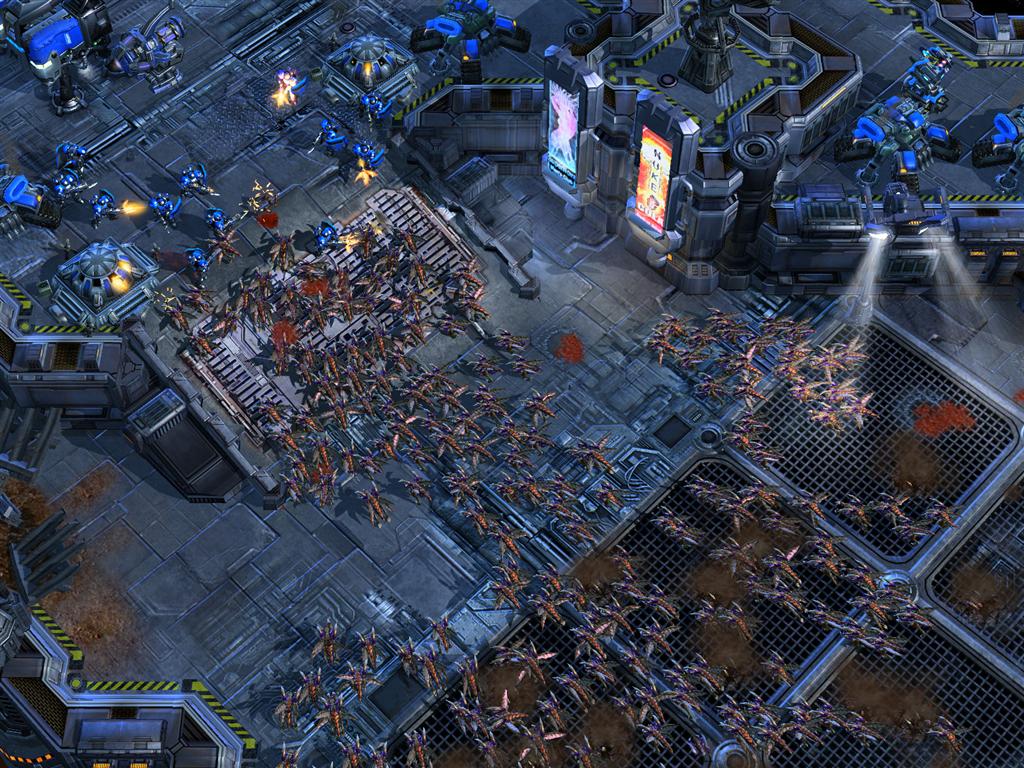Starcraft 2 Сцена из sc2 - нападение зергов