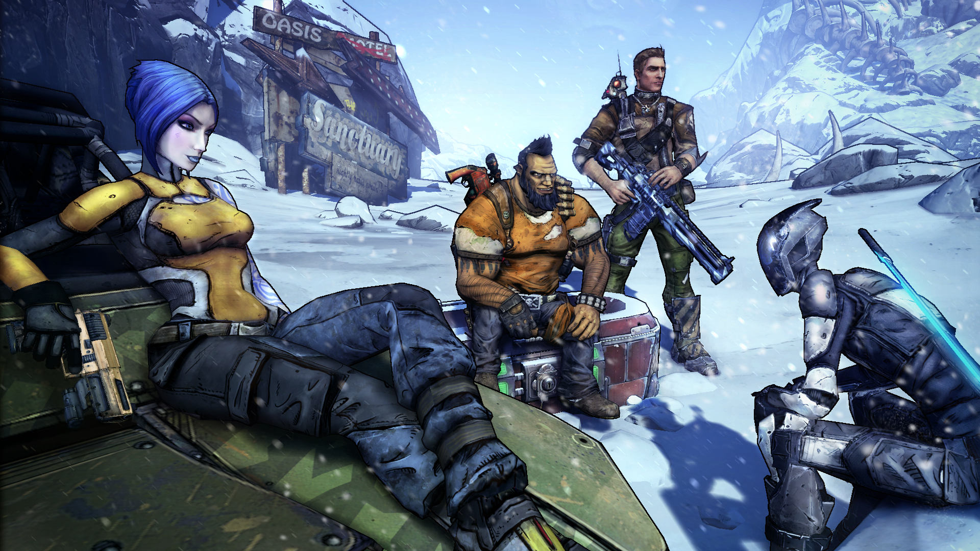 Персонажи Borderlands 2 на отдыхе width=