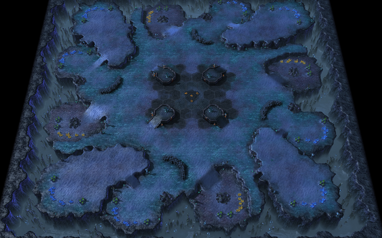 Starcraft 2 map: Rush 1 Starcraft 2 map: Rush 1
