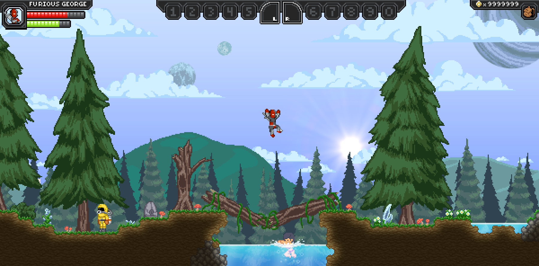 Лесная планета в Starbound width=