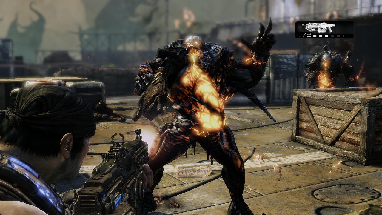 gears of war 3 и шутки про раны в живот width=