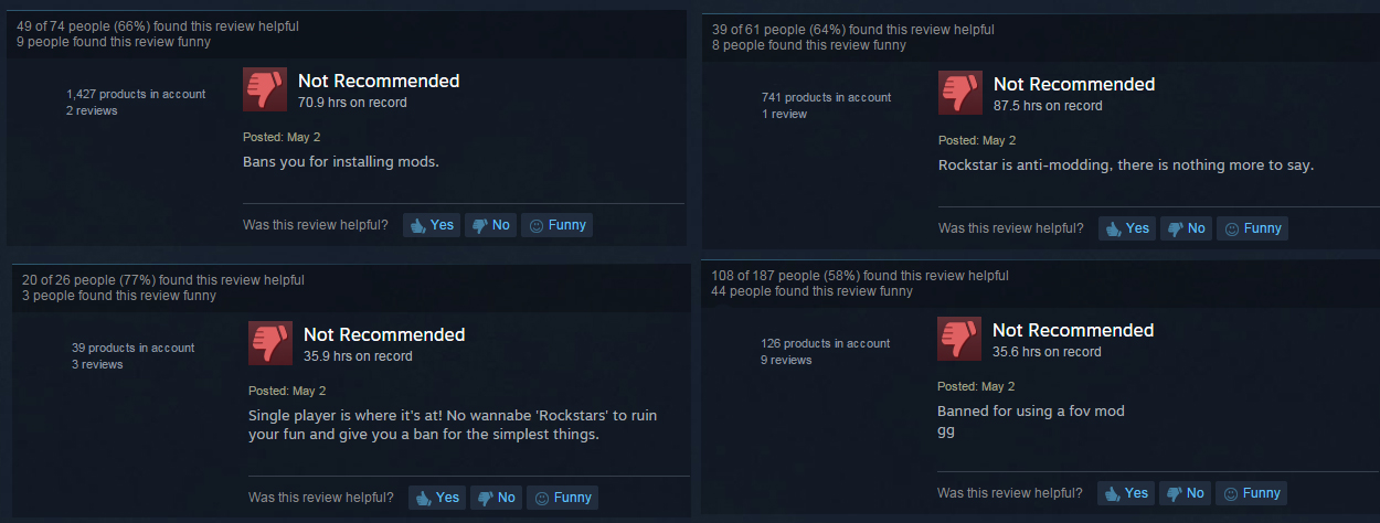gta 5 negative reviews