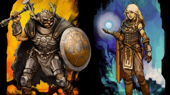 Арт Scrolls: гном и волшебница width=