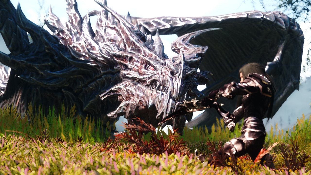 Пейзажи 100 модов для Skyrim - дракон width=