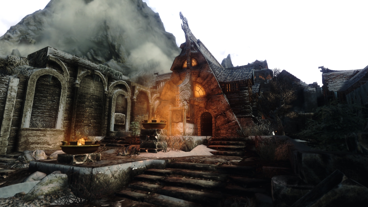 Пейзажи 100 модов для Skyrim - город width=