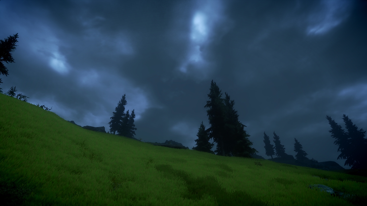 Пейзажи 100 модов для Skyrim - гроза width=