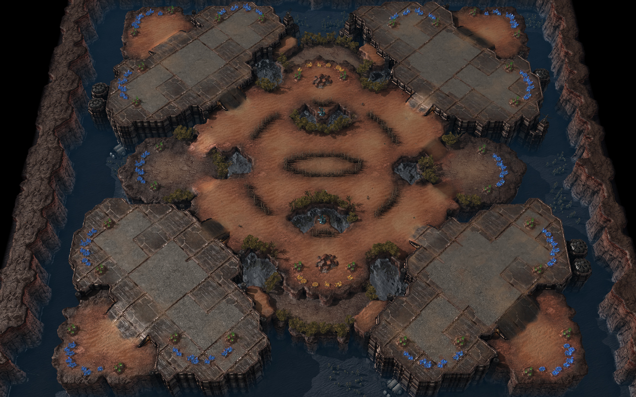 Starcraft 2 map: 2v2 1 Starcraft 2 map: 2v2 1